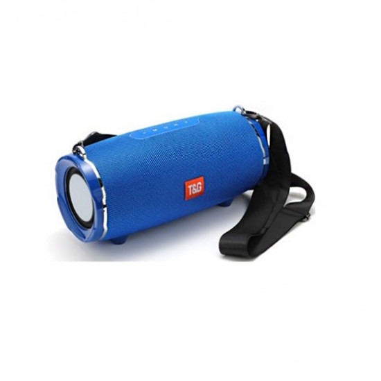 COLUNA DE SOM PORTÁTIL T&G TG-187/TG187 FM/AUX/USB AZUL